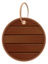 Wooden round tag. Vintage retail discount badge