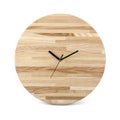 Wooden round wall watch - clock isolated