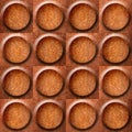 Wooden rounded abstract blocks stacked for seamless background Royalty Free Stock Photo