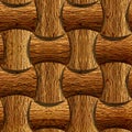 Wooden rounded blocks stacked for seamless background