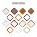 Wooden Rounded Rhomboid Frames