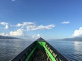 Wooden row boat on Inle Royalty Free Stock Photo