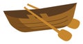 A wooden row boat, vector or color illustration Royalty Free Stock Photo