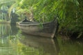 A wooden  row boat Royalty Free Stock Photo