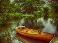 Wooden Rowing Boat Royalty Free Stock Photo