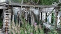 Ramshackle village houses in the North of Russia