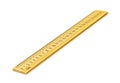Wooden ruler for measuring. School tool. Vector illustration.