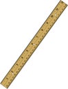 Wooden Ruler Vector Illustration