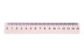 Wooden ruler on white background Royalty Free Stock Photo