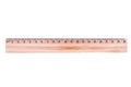 Wooden ruler on white background Royalty Free Stock Photo