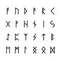 Wooden runes magic vector illustration sign.