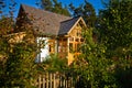 Wooden rural house in Poland, Roztocze region Royalty Free Stock Photo