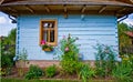 Wooden rural house in Poland, Roztocze region Royalty Free Stock Photo