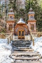 Wooden Russian Chapel on the Vrsic Pass-Slovenia