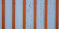 Wooden rustic aged panel blue grey wood background with orange stripes textured Royalty Free Stock Photo