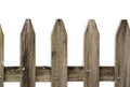 A wooden rustic fence, lichen-encrusted