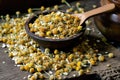 Preparation for the winter of dried chamomile flowers - Generative AI