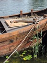 Wooden sailing boat detail Royalty Free Stock Photo