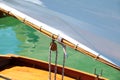 Wooden sailing boat, nostalgic, in summer on the lake, called Lateiner, a old sail boat