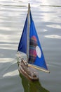 Wooden sailing boats in jardin des tuileries paris france