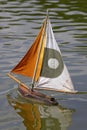 Wooden sailing boats in jardin des tuileries paris france Royalty Free Stock Photo