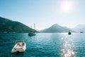 Wooden sailing ship. Montenegro, Bay of Kotor Royalty Free Stock Photo