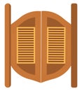 Wooden saloon door, icon