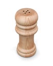 Wooden salt shaker or pepper isolated. 3d rendering