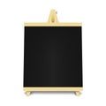 Wooden sandwich black board mockup. Blank A-frame chalkboard mock-up. Outdoor sidewalk sign. Menu display stand Royalty Free Stock Photo