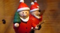 Wooden Santa Claus Christmas Tree Ornaments Royalty Free Stock Photo