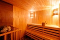 Wooden sauna in Finnish Royalty Free Stock Photo