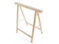 Wooden sawhorse Royalty Free Stock Photo