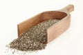 Wooden Scoop With Chia Seeds Isolated Royalty Free Stock Photo