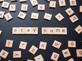 Wooden scrabble tiles or alphabet tiles Royalty Free Stock Photo