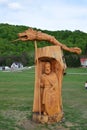 The wooden sculpture camp from Polovragi 4 Royalty Free Stock Photo