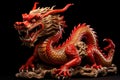 Wooden dragon.Chinese New Year 2024