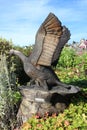 Wooden sculpture of goose at Grange-over-Sands