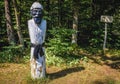 Wooden sculpture in Siemiany village