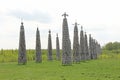 Wooden sculptures in the Art Park Nikola Lenivets. Russia, the K