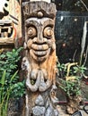 01 May 2018, ZIYUN QINGNIAO CULTURAL and CREATIVE EXPO PARK, KUNMING CITY, YUNNAN, CHINA. Old wood sculture