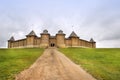 The wooden scythian fortress in Kudikina Gora, the family amusement park, Lipetsk region, Russia