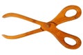 Wooden serving tongs