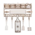 Wooden set of decorative kitchen accessories