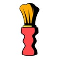 Wooden shaving brush icon, icon cartoon