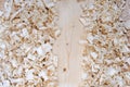 Wooden shavings chips texture Royalty Free Stock Photo