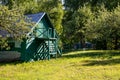 Wooden shed in the yard