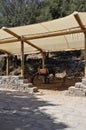 Shelter for Donkey for the trip to Cave of Zeus in Dikti mountains from Crete island of Greece Royalty Free Stock Photo