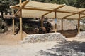 Shelter for Donkey for the trip to Cave of Zeus in Dikti mountains from Crete island of Greece Royalty Free Stock Photo