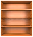 Wooden shelves