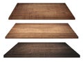 Wooden shelves, tabletop or cutting board isolated Royalty Free Stock Photo